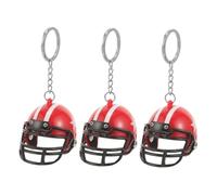 AKOOSY 3 Piezas Mini Football Helmet Keychains Lightweight Star Charm For Backpacks Rugby and Hockey Sports Accessories Durable Hat Decor Fans