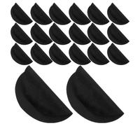 AKOOSY 30 Unidades Parche Redondo de Cuero Negro para Reparación y Manualidades DIY Base Lisa, Adecuado para Ropa y Sombreros, Preparado para Usar en Creación de Joyería