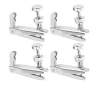 AKOOSY 4 Ajustadores Finos Metálicos para Violín 4/4 y 3/4 Microafinadores de Cuerdas Blancos Repuesto de Dispositivos de Afinación Precisos para Uso Profesional y Personal