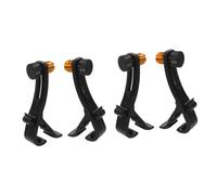 AKOOSY 4 Piezas Abrazadera Metálica Negra para Mástil de Batería Clip para Micrófono de Batería Soporte para Micrófono de Caja