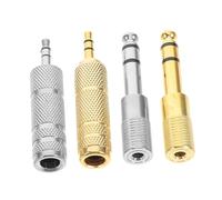 AKOOSY 4 Piezas Adaptador Audio Metal Conversor Jack para Micrófonos Estéreo Alta Fidelidad Profesional y Personal