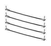 AKOOSY 4 Piezas Cables para Pedal de Guitarra Eléctrica Conectores Planos Cables Patch para Duraderos de Cobre y PVC para Pedalboard Fácil Instalación Espacios Reducidos