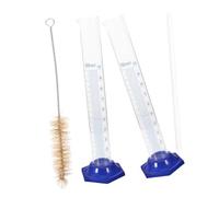 AKOOSY 4 Piezas Cilindro de Vidrio con Base Redonda Herramientas de Medición Experimentos Científicos y Químicos Alta y Resistencia Química