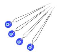 AKOOSY 4 Piezas Collar Colgante Ojo Turco Azul de Vidrio Joyería Protectora para Mujeres Diminuto y Estético Amuleto de Suerte para Uso Diario