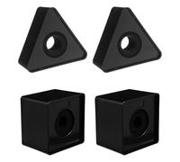 AKOOSY 4 Piezas Mic Logo Station Triangular And Square Microphone Flag Cubes Portable Interview Prop For Press Conferences And Tv Broadcasts Abs Material