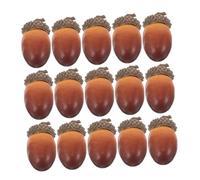 AKOOSY 40 Piezas Artificial Acorns with Realistic Caps Small Autumn Fruit Decoration For DIY Crafts Wedding Thanksgiving Christmas Table Display Props
