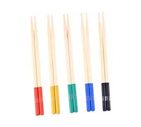 AKOOSY 5 Pares Tambor De Madera Palos Arce Tambor De Baquetas De Colores Multi Batería Para Pequeño Palillo Bambú