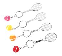 AKOOSY 5 Piezas Llaveros de de Tenis Diseño Creativo Accesorios de Moda para Decoración de Claves para y