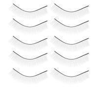 AKOOSY 5pares Pestañas de Práctica Finas para Extensiones Tiras Autoadhesivas para Entrenamiento de Técnicas de Aplicación Adecuadas para Principiantes y Maniquí de Pestañas