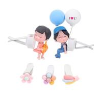 AKOOSY 5piezas Clip De Aire Para Auto Adorno De Ventilación De Salida Perfume Accesorios De Decoración Interior De Pareja Caricatura Para Parejas y Amigos Incluye Aromatizantes