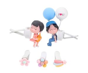 AKOOSY 5piezas Clip De Aire Para Auto Adorno De Ventilación De Salida Perfume Accesorios De Decoración Interior De Pareja Caricatura Para Parejas y Amigos Incluye Aromatizantes