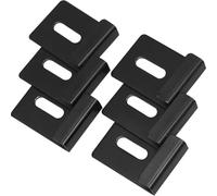 AKOOSY 6 Clips de Montaje para Espejos de Baño en Acero Inoxidable Negro, Soporte Resistente Instalación Fácil para Estantes y Espejos de Pared