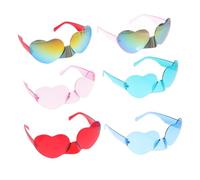 AKOOSY 6 piezas Gafas de Sol Sin de Gafas de Fiesta Coloridas Accesorios de Moda para Celebraciones