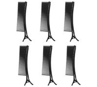 AKOOSY 6 Piezas Pinzas para Cortar el Pelo Pinzas Cabello Plástico Negro Sujeta el Cabello Seguridad para Salón Profesional y Otras Necesidades de Peinado