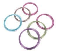 AKOOSY 6 Rollos Alambre de Aluminio Fácil de Doblar Rebabas para Manualidades y Jardinería 6 Rollos Adecuado para Arreglos de Plantas y Creación de Coronas