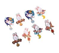 AKOOSY 8 Piezas Broches Conejo de Aleación de Zinc Diseño de Dibujos Animados Pines de Solapa Divertidos para Ropa Mochilas y Fiestas del Festival de Otoño