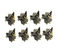 AKOOSY 8 Piezas Pin Halloween Gato Sombrero Bruja Aleación Resistente Broche Decorativo para Mochilas Ropa Accesorios Mujer