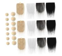 AKOOSY Accesorios para Barbas de DIY con Barbas de Colores Pre Cortadas y Bolas de Madera Decoraciones para Manualidades Navideñas y Fiestas
