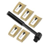 AKOOSY Aguja de Tocadiscos Vintage de Aluminio y Piedra Artificial | Sonido Claro y Nítido, Estabilidad Geométrica, Reduce Distorsión, Incluye Cepillo Limpiador