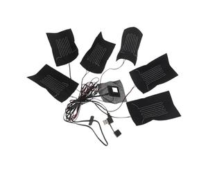 AKOOSY Almohadilla Térmica Eléctrica de Fibra de Carbono para Chaleco Calentador de Ropa Ajustable 3 Modos de Temperatura Kit 1 Pieza para Uso Profesional y Doméstico