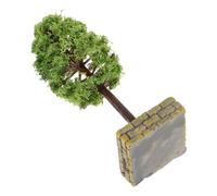 AKOOSY Árbol Miniatura Verde de Plástico para Adorno de Mesa Navideña con Diseño Realista, Fácil Instalación y Uso Versátil en Proyectos de Maquetas