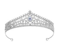 AKOOSY Aro para el pelo de boda con circonita 3A y diseño chic, corona ligera y portátil para novias y damas en eventos de compromiso