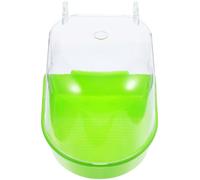 AKOOSY Baño Plástico Verde Canarios y Loros Colgante de Jaula