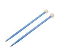 AKOOSY Baquetas de Doble Cabeza para Timbales y Caja, Madera de Arce y Fieltro Azul, Diseño Versátil para Práctica y Ejecución en Kits de Batería