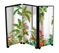 AKOOSY Biombo Decorativo Chino de Acrílico Plegable 3 Paneles, Pantalla Feng Shui Versátil y Resistente para Decoración de Dormitorio y Oficina
