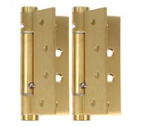 AKOOSY Bisagras de puerta con resorte doradas 2 piezas de aleación de aluminio para puertas de pantalla con fácil en armarios principales y uso comercial