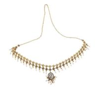 AKOOSY Body Chain Belt con Borlas de Pedrería Diseño Étnico Boho Retro Cinturón Geométrico para Cintura Accesorio Ligero y Versátil para Fiestas y Festivales