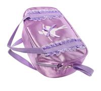 AKOOSY Bolsa De Baile De Ballet para Niñas, Bolso De Hombro Ajustable De Poliéster, Mochila Infantil para Escuela y Viaje, Diseño Morado Estampado De Bailarina, Gran Capacidad y Resistente