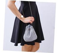 AKOOSY Bolso Bombonera Mujer Plateado con Lentejuelas y Piezas de Bolso Bandolera Cruzado para Fiesta Boda Formales Elegante Clutch de Mano para Mujer