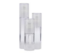 AKOOSY Botellas de Emulsión Transparentes de Plástico Portátiles y Recargables Juego de 3 de 15ml para Loción para Viajes al Aire Libre