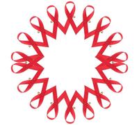 AKOOSY Broche de Lazo Rojo Concienciación Sida 200 Piezas Metal Brillante para Eventos Solidarios y Campañas Sociales