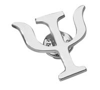 AKOOSY Broche Decorativo de Aleación Plateada Símbolo Psicológico Pin para Ropa Mujer Original Insignia Vintage Versátil para Mochila Bolso y Suéter Accesorio Retro Único 1 Pieza