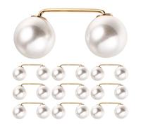 AKOOSY Broches de Perla para Vaqueros 10 Piezas, Pasadores Ajustables de Cintura y Dobladillo, Clips sin Herramientas para Pantalones y Vestidos, Accesorios Multifuncionales