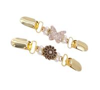 AKOOSY Broches para Mujer 2 Piezas Clips para Suéter y Chal Delicados Perlas Hebillas para Apretar Cárdigan y Ropa Femenina Accesorios Elegantes para Ropa y Decoración