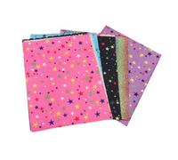 AKOOSY Buena Flexibilidad de Tela de Cuero Pu 6 Piezas Estampado de Estrellas y Purpurina Fácil de Cortar, Adecuado para Manualidades y Materiales para Zapatos