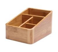 AKOOSY Caja de Almacenamiento de Bambú Diseño Creativo Segura y Saludable y Esquinas Redondeadas Proceso de Carbonización para Cosméticos y Control Remoto