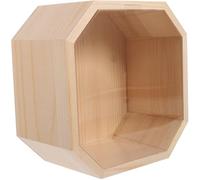 AKOOSY Caja de Madera Octogonal Transparente para Embalaje de Regalos Caja para Flores y Jabón Diseño Ventana Visible Tamaño Compacto Adecuado para Artesanías y Dulces Decoración