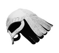 AKOOSY Casco Vikingo Medieval Plateado Ajustable para Cosplay Adulto Unisex, Sombrero de Disfraz de Guerrero Histórico para Fiestas, Juegos de Rol y Actuaciones