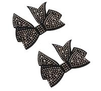 AKOOSY Clips para Zapatos Lazo y Dijes de Cristal, Accesorios Brillantes para Tacones y Zapatos Planos, Adornos Gemas de Imitación, 1 Par, Decoración para Bodas y Fiestas