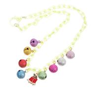 AKOOSY Collar Navideño para Niñas Campana, Collar de Aleación Ligera y Colorida, Gargantilla de Moda para Fiesta y Obsequio de Navidad