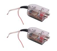 AKOOSY Convertidor de Audio Material Abs y Cobre de 2 Piezas para Coche Adaptador Práctico de Alto Compatible Altavoces Estéreo y Sistema de Audio para Automóvil