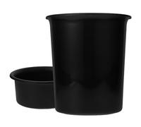 AKOOSY Cubo de Drenaje para Hojas de Té de Plástico Negro, Gran Capacidad y Fácil de Limpiar, Adecuado para Colocar en Superficies Pequeñas y Almacenar Residuos