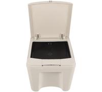 AKOOSY Cubo Rectangular de Plástico 65L con Ruedas y Tapa Abatible para Residuos de Té Cubo para Basura de Hojas de Té Adecuado para Hogar Oficina y Cocina Almacenamiento Práctico