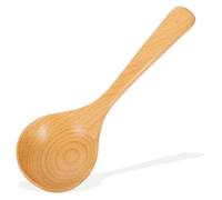 AKOOSY Cucharón de Sopa de Madera de Haya Utensilio de Cocina Resistente Mango Largo que No Daña Ollas, Adecuado para Servir Sopas Hogar o Restaurante