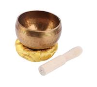 AKOOSY Cuenco de Sonido Budista de Cobre Puro para Relajación y Meditación con Madera, Adecuado para Yoga y Terapia de Sonido