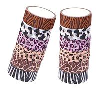 AKOOSY de Cinta Washi Estampado de Animales Salvajes Juego de 12 Rollos Papel Fácil de Usar para Envolver Regalos y Scrapbooking